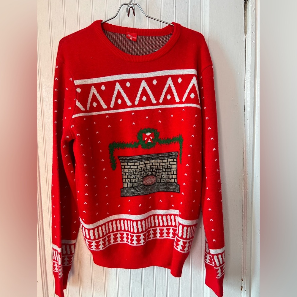 Christmas Festive Red Crew Neck Sweater